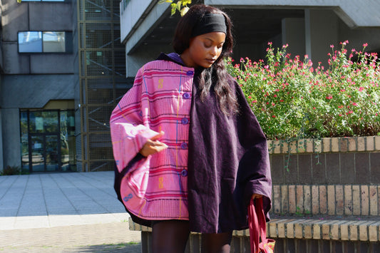PONCHO “ADUWA” ROSE ET VIOLET
